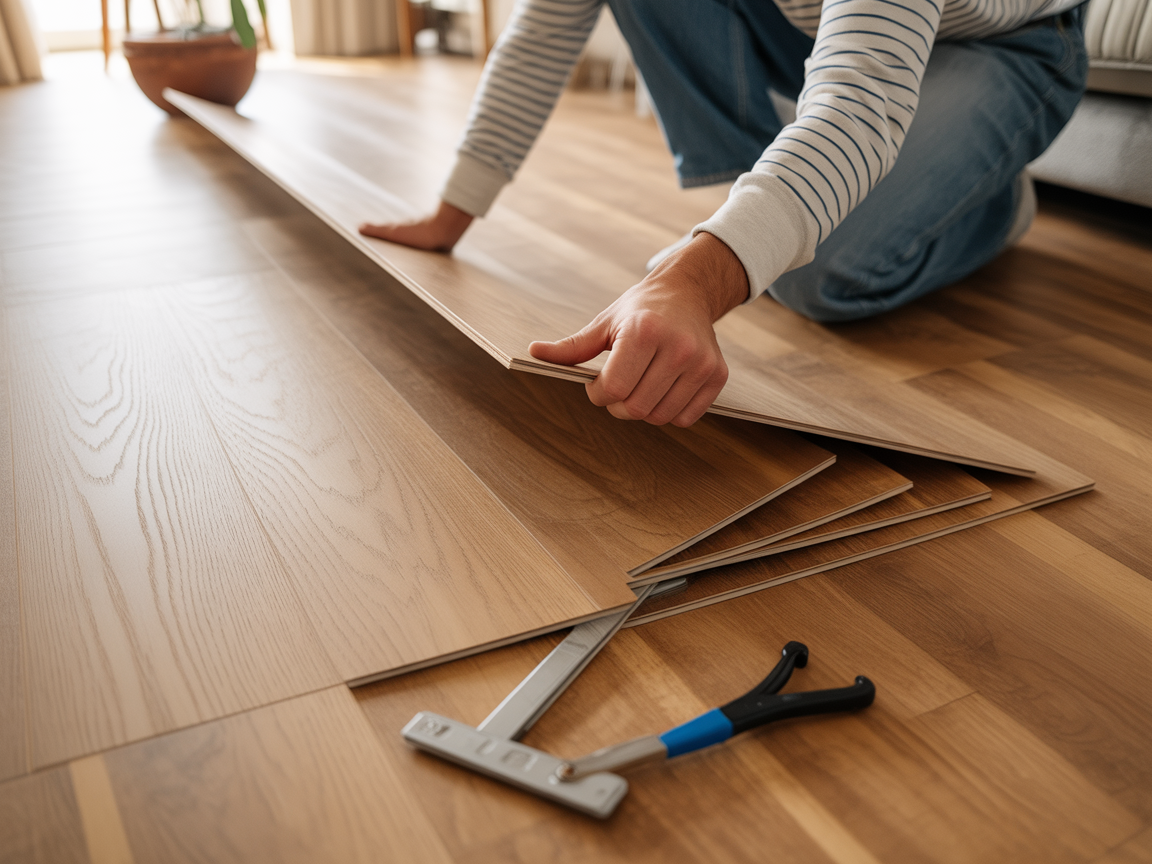 Comparatif entre lame PVC clipsable et parquet flottant