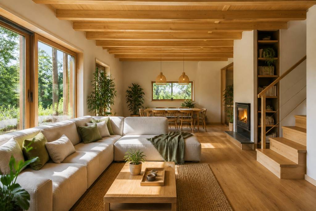 Aménagements intérieurs pour une maison écologique et confortable